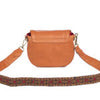 “Mira” Saddle Bag in Tan or Black with Palestinian Embroidered Statement Strap